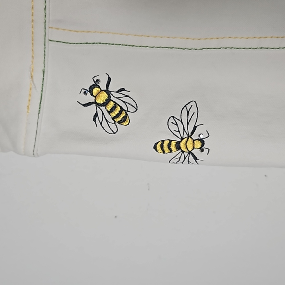 Guc Escada Bee Embroidered Office Basic Flat Fron… - image 3